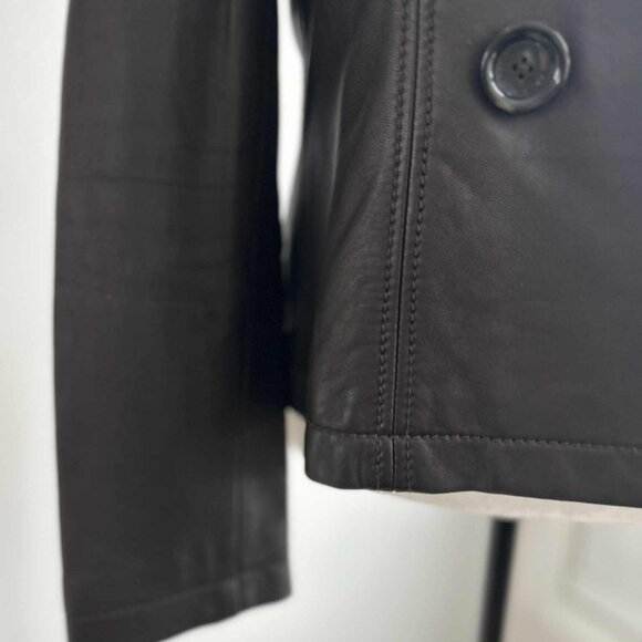 MICHAEL Michael Kors Espresso Leather Double Breasted Jacket – US L - Picture 10 of 13